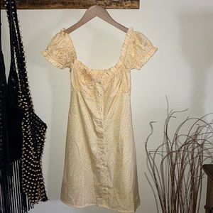 puffy sleeve mini dress